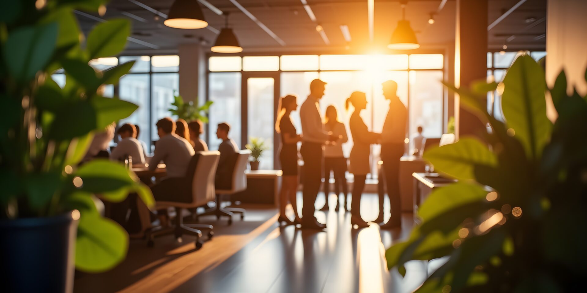Auckland office movers team meeting in commercial workspace